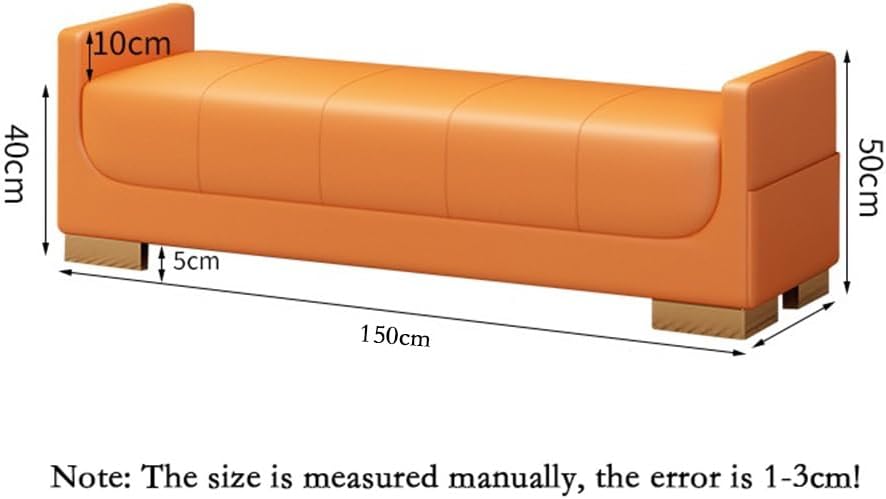 Modern Bed End Stool Bedroom Small Apartment Simple Nordic Fabric Living Room Armrest Sofa Shoe Bench Entryway(Blue)