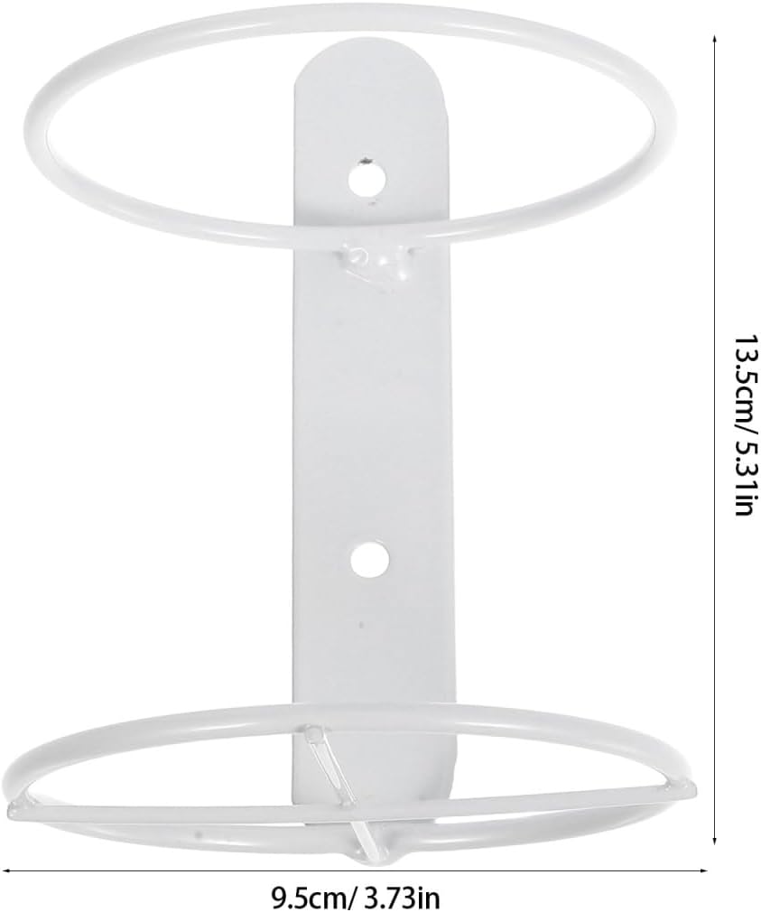 Wall-Mounted Wine Rack Single Bottle Holder Metal Wine Bottle Stand with Screws White for Kitchen Dining Bar