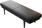 Modern Black PU Leather Modern Ottoman Bench, Upholstered Bedroom Benches Footrest Stool Indoor for Entryway Living Room Dining Entryway(140 * 45 * 42cm)