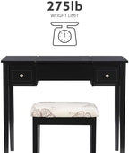 Linon Vanity Set, Black
