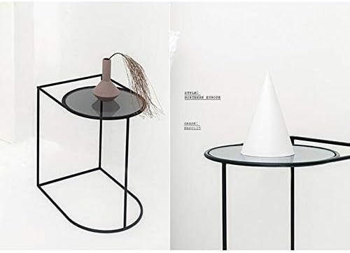 Telephone Table, Sofa Side End Table C Table Coffee Tables Telephone Tables Geometric Modern Glass and Metal Side End Table Stand