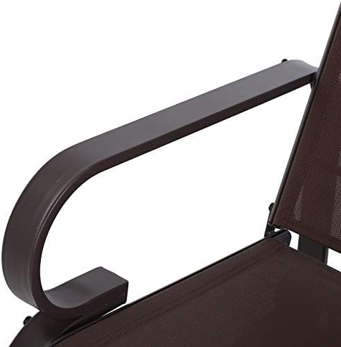 Outsunny Outdoor Glider Chair, Smooth Gliding Mechanism, Brown | Gliders for Outside Patio, Lightweight Construction, Backyard