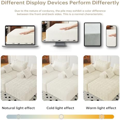 108" Modular Sectional Cloud Cream Couch for Living Room Deep Seat L Shapes Couch with Oversized Chaise Lounge, Comfy Memory Foam Flannel Fabric Sofa for Bedroom Apartment