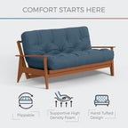 Royal Sleep Products by The Futon Factory | 10 inch Pocket Coil Futon Mattress - Hunter Green - Queen Size - CertiPUR Certified Foam - Made in USA - Frame Not Included