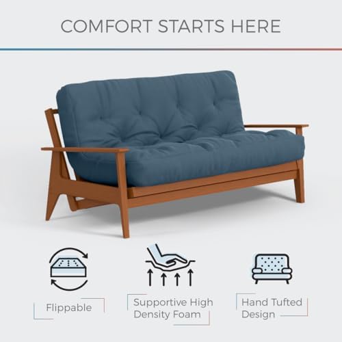 Royal Sleep Products by The Futon Factory | 10 inch Pocket Coil Futon Mattress - Hunter Green - Queen Size - CertiPUR Certified Foam - Made in USA - Frame Not Included