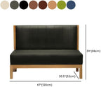LAKIQ Upholstered Booth Bench - Solid Wood Frame Upholstered Dining Bench Settee Small Size 47 in for Restaurant Coffee Shop Cafe (Blue)