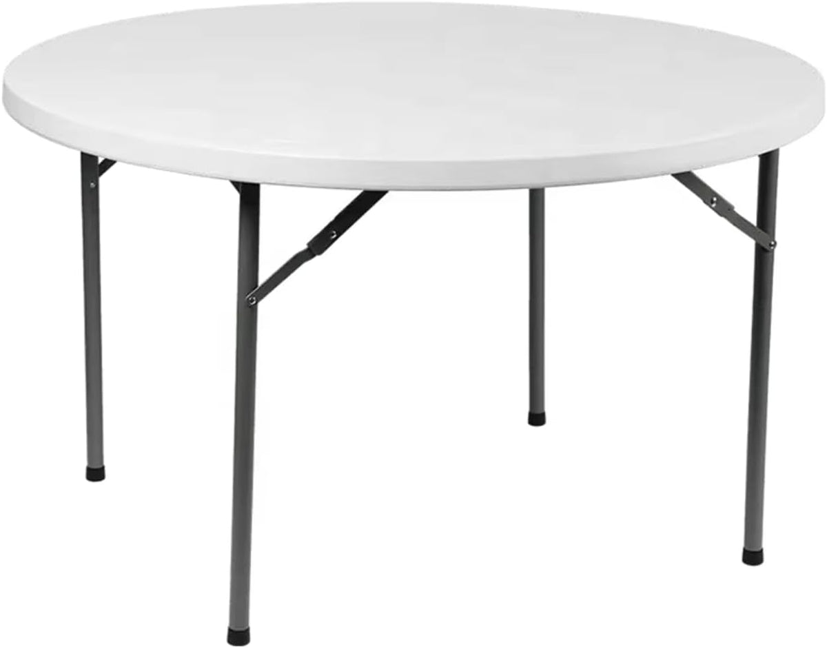 (10 Pack) 72 Inch Round Folding Table – Durable Plastic, Commercial Strength – Ideal for Events, Parties, Banquets
