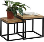 Telephone Table, Nesting Table,Small Wooden Table,Small Apartment Sofa/Telephone Side Table,Table Set,2 Pcs