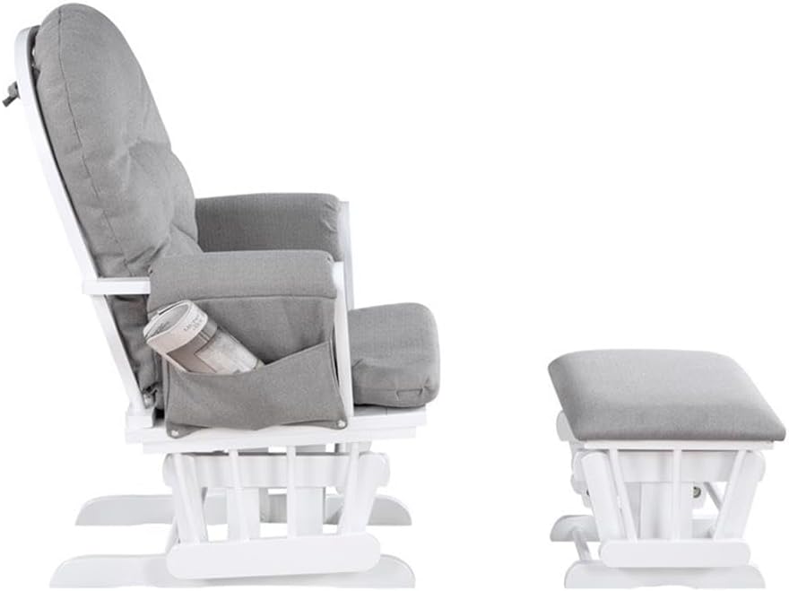 Suite Bebe Mason Glider & Ottoman, White/Oyster