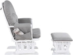 Suite Bebe Mason Glider & Ottoman, White/Oyster