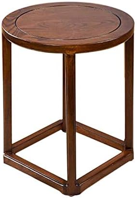 Telephone Table, Solid Wood Side Table,Sofa Table,Living Room Moving Round Table,Telephone Table Furniture(Color:Brown,Size:19.6819.6823.62in)