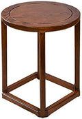 Telephone Table, Solid Wood Side Table,Sofa Table,Living Room Moving Round Table,Telephone Table Furniture(Color:Brown,Size:19.6819.6823.62in)