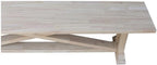 IC INTERNATIONAL CONCEPTS Alexa Bench Unfinished