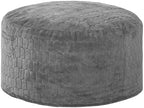 Hobestluk Large Bean Bag Chairs 3FT Big Adults BeanBag Chairs Plush Cover | Memory Foam,Washable Cover,Unique Fluffy Plush,Comfy Filled Adults Bean Bag Gaming Reading Bedroom Dorm Room | Light Grey 3FT