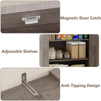 BORNOON Pantry Organizers and Storage Cabinet, 71” Barn Door White Kitchen Cabinet with Drawers and Adjustable Shelf, Tall Pantry for Kitchen, Dining Room, Living Room. Bathroom and Office