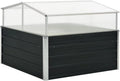 Galvanized Steel Greenhouse, 39.4"x39.4"x30.3", Black