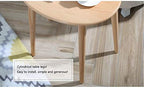Telephone Table, Solid Wood Pea Shaped Side Table,Living Room Bedroom Furniture,Sofa Side End Table,Coffee Table/Telephone Table,Table Service Desk(Color:Wood,Size:23.621