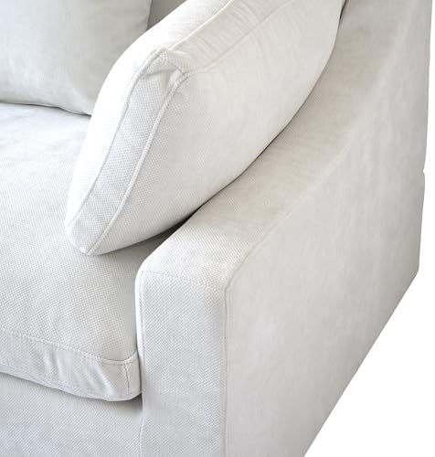 Cloud Couch Modular Sectional Sofa,82.68" Oversized LoveSofa, Down Filled Convertible Wide Seater for Living Room Set, Covers Washable&Replaceable,White