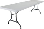 Lifetime 22980 8-Foot Commercial Folding Table, White Granite HDPE Top, Steel Frame