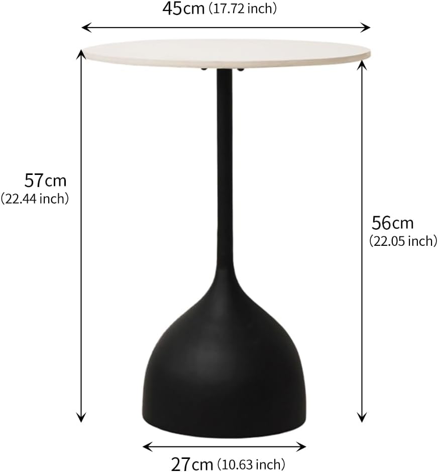 Side Table with Marble Top Metal End Table Modern Sofa Side End Table Outdoor Coffee Round Side Desk for Couch Living Room Bedroom New