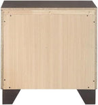Nightstand with 2 Drawers in Espresso Finish,for Small Spaces
