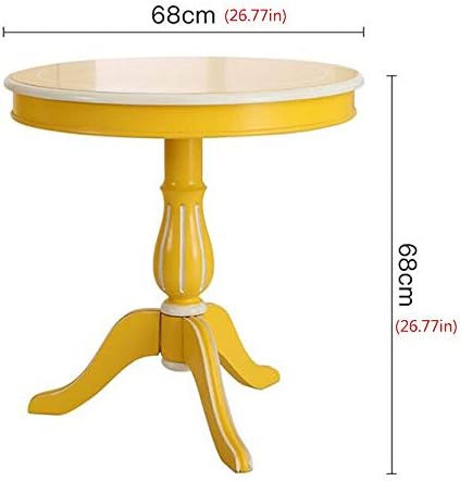 Telephone Table, Solid Wood End Table,Sofa Side Table,Living Room Telephone Coffee Table,Cottage Style Accent Table ，2 Colors(Color:Bright Yellow,Size:26.7726.77in)