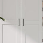 White Tall Kitchen Pantry Cabinet Organizers and Storage with Doors and Adjustable Shelves，Wood Large Gabinetes Para Cocina Office Bookshelf for Laundry Room Cabinets (31.5”W*15.7”D*71”H)