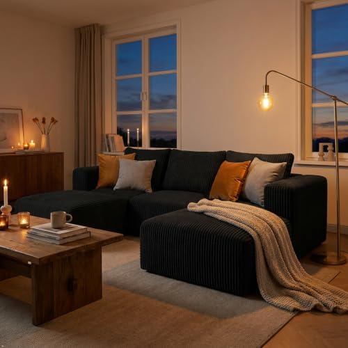 Novilla Modular Sectional Sofa, Modern Cloud Sectional Couch with Smarts Coil® Support, Upholstered Couch for Living Room Apartments Bedroom, No Assembly Required (Armless Chair)