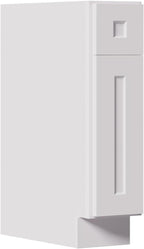 Solid Wood Kitchen Base Cabinets with Drawers, 9 Inch Wide 24 Deep RTA Storage Organizer with Shaker Doors, Small Cabinet Without Countertop, Easy Assembly for Laundry Room, Home Office-White