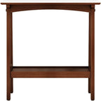 Retro Reddish Brown End Table, Narrow Side Table with Storage Shelf for Small Spaces, Slim Nightstand for Farmhouse Living Room, Entryway