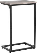 AMHANCIBLE C Shaped End Tables Set of 2, Couch Side Tables that Slide Under Sofa, Slim TV Trays for Living Room and Bedroom, Narrow Space Saving Laptop Workstation, Grey, HET02BGY