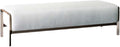 Modern End of Bed Bench with Metal Legs, Upholstered Entryway for Living Room, Bedroom, (White) Entryway(140 * 45 * 45cm)