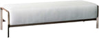 Modern End of Bed Bench with Metal Legs, Upholstered Entryway for Living Room, Bedroom, (White) Entryway(140 * 45 * 45cm)