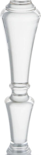 Furniture Acrylic Side Table,Clear Small Round Side/End Tables with Support Rod for Use in Living Rooms,Bedrooms,Offices,Study Rooms,Waiting Areas（13.8in*19.7in