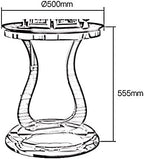 Telephone Table, Round Sofa Side Table Nordic Modern Living Room Coffee Table Telephone Table 5055CM(White