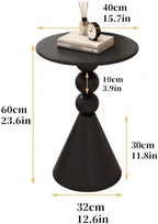 Modern Side Tables, Small Apartment Coffee Table, Iron Design Round End Tables, Suitable for Balcony Living Room, Bedroom Night Stand