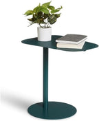 Pemberly Row Modern Metal End Table, 20 in H x 19.75 in W, C-Shaped Space-Saving Design, Green Powder Coat Finish, Durable Steel Construction, Compact Accent Table for Living Room or Small Spaces