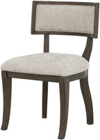 Madison Park Signature Solid Wood Upholstered Dining Chairs Set of 2, Modern Dining Chair with Open Split-Back Design, Curved Padded Backrest, for Dining Room, Living Room