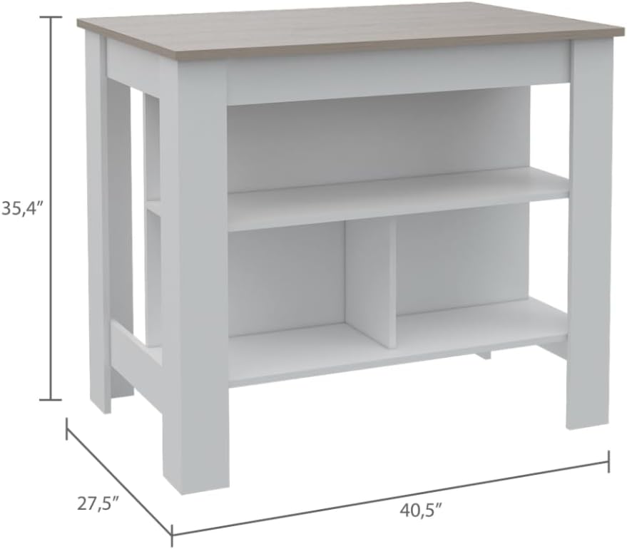 8-Shelf 2-Door Kitchen Island and Pantry Cabinet Set | Includes 8 shelves and 2 doors for expanded storage capacity