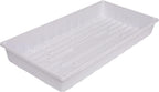 SUNPACK 10" x 20" Plastic Seed Starting Tray, White, 2.5" (Pack of 10) - No Drainage Holes, Perfect for Greenhouses or Indoor Gardening - Ideal for Seedlings and Cuttings