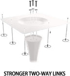 24" Round Tulip Dining Table, Mid-Century Modern Kitchen Table for 2-3 People, Small Space Bistro Table for Kitchen Living Room Balcony Office