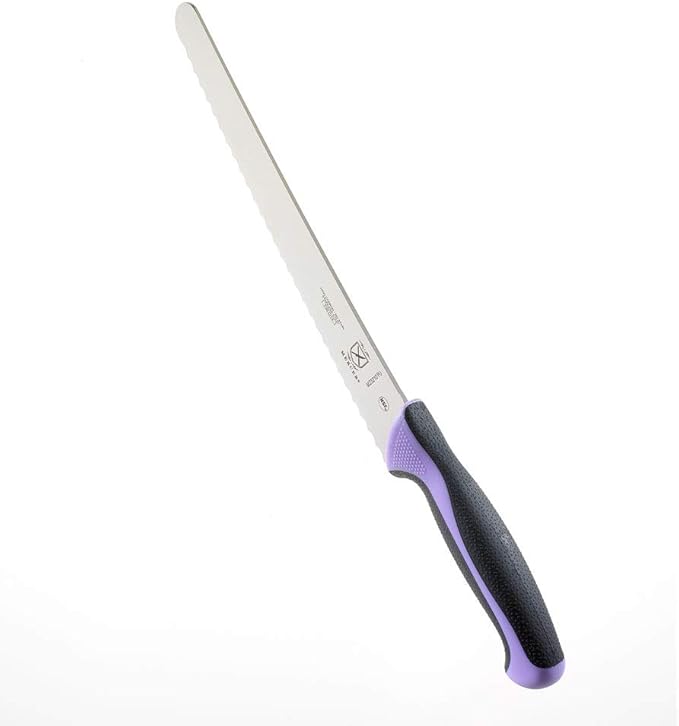 Mercer Culinary Millennia Color Handle Cutlery 10" Bread Knife (Wavy Edge Wide) Purple