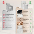 DUHOME Upholstered Dining Chair,Linen Accent Chair for Living Room,Single Sofa with 4 Casters,Upholstered Armchair for Bedroom Reading Waiting Kitchen Dining Room