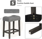 59" Counter Height Bar Table Set with Power Outlet, Industrial Breakfast Table with 3 Padded Stools, 4 Piece Bar Table and Chairs Set for Living Room, Dining Room, Dark Gray
