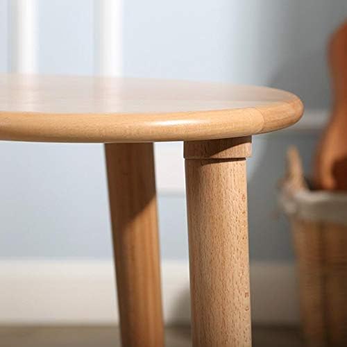 Telephone Table, Solid Wood Pea Shaped Side Table,Living Room Bedroom Furniture,Sofa Side End Table,Coffee Table/Telephone Table,Table Service Desk(Color:Wood,Size:23.621