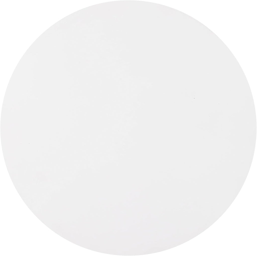 First of a Kind White Concrete Side Table with Smooth Curves - Round Coffee Table for Indoor/Outdoor Use - Durable & Stylish Neutral Design - 20.5" W x 20.5" D x 20" H