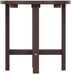 Costaelm Round Outdoor Side Tables, Adirondack Patio Tables for Outside, HDPE Patio End Table Weather Resistant, Balcony Table for Pool, Seaside, Backyard, Porch, Indoor Companion, Dark Brown