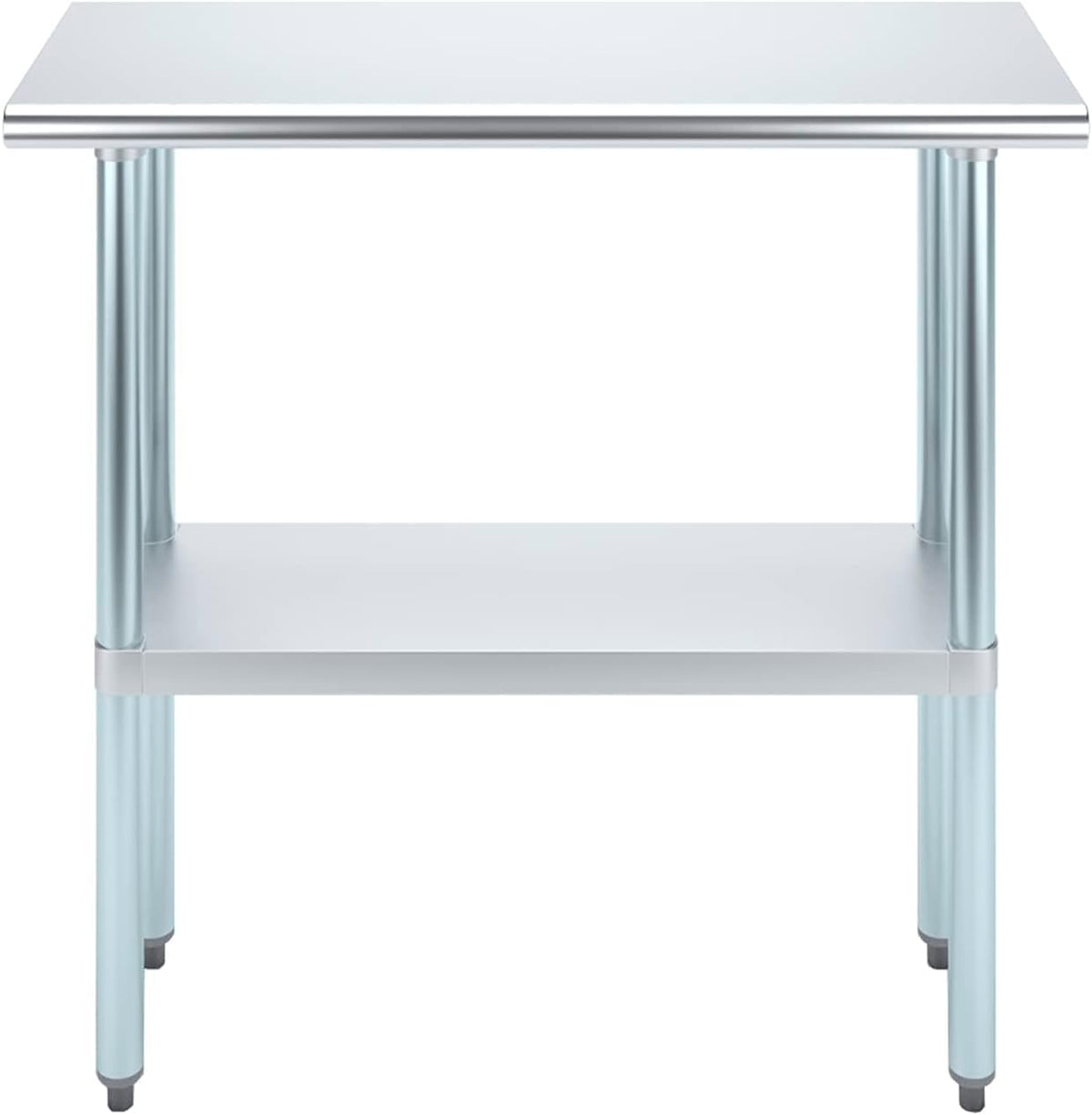 14" x 36" Stainless Steel Prep Table – NSF Certified Heavy Duty Work Table for Home & Commercial Use – Galvanized Undershelf & Legs