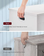 VASAGLE Storage Chest, 29.9 Inches Width Bench with 2 Safety Hinges | Shoe Bench, Farmhouse Style, for Entryway, Bedroom, Living Room, Cloud White, SOFIE Collection ULHS11WT