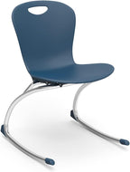 Virco ZROCK18 School Rocking Chair (2 Chairs) ZUMA Rocker Series 18" Seat Height for Students 5th Grade - Adult, Appropriate for Libraries, Break Rooms and Reading Nooks - Navy